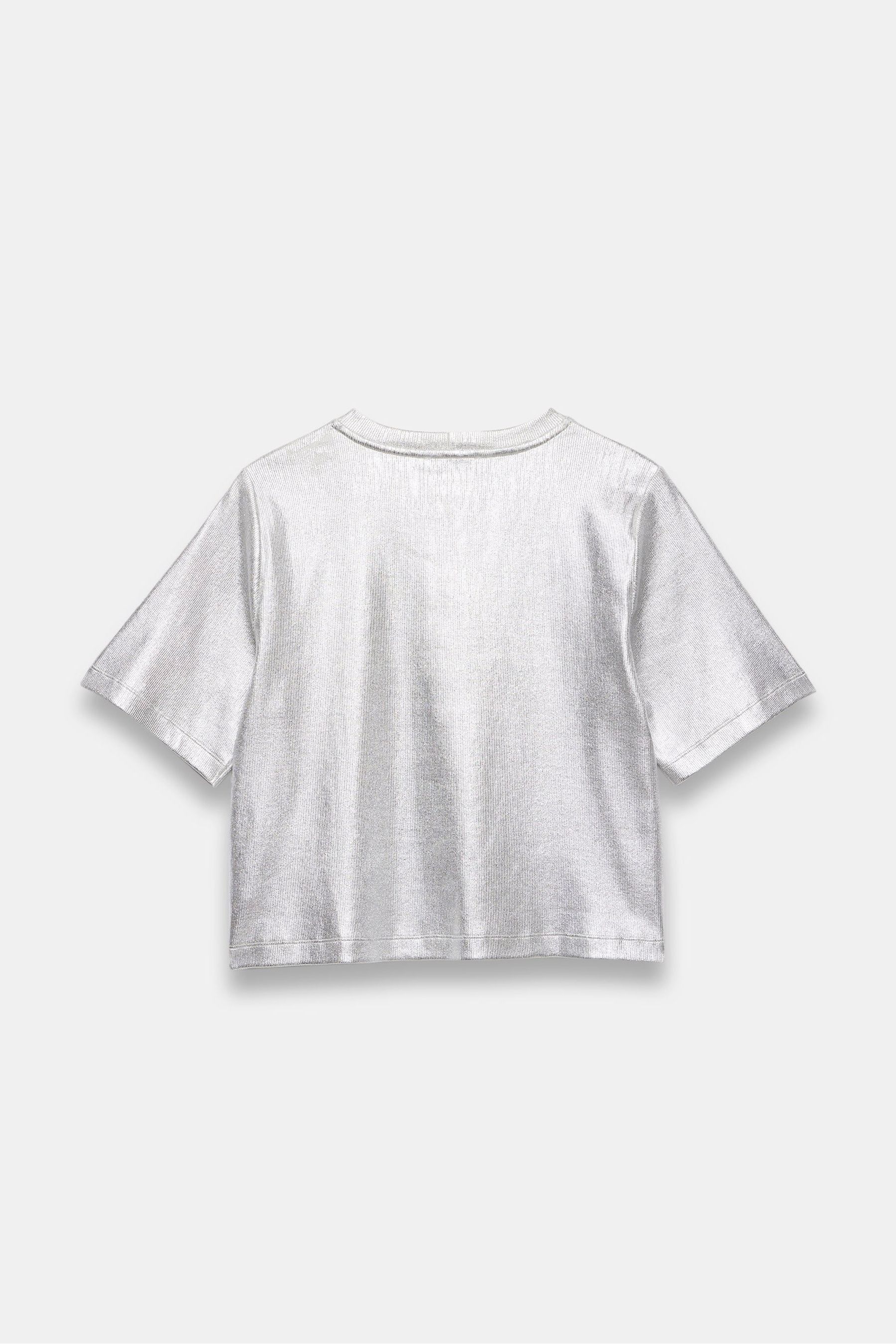 Buy Mint Velvet Silver Metallic Ultimate T Shirt from the Next UK online shop