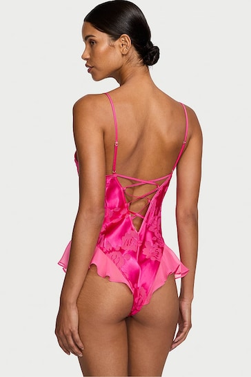 Victoria's Secret Forever Pink Archive Burnout Onepiece