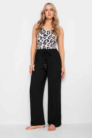 Long Tall Sally Black Crinkle Trousers