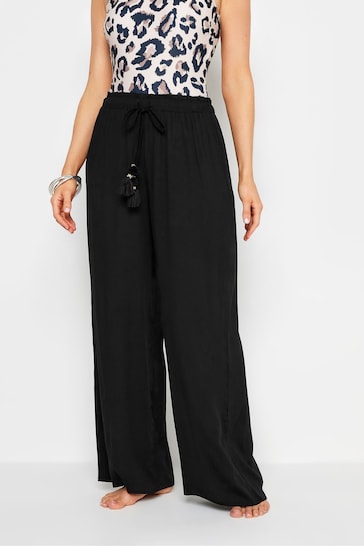 Long Tall Sally Black Crinkle Trousers