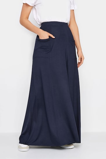 Long Tall Sally Blue Fit And Flare Skirt