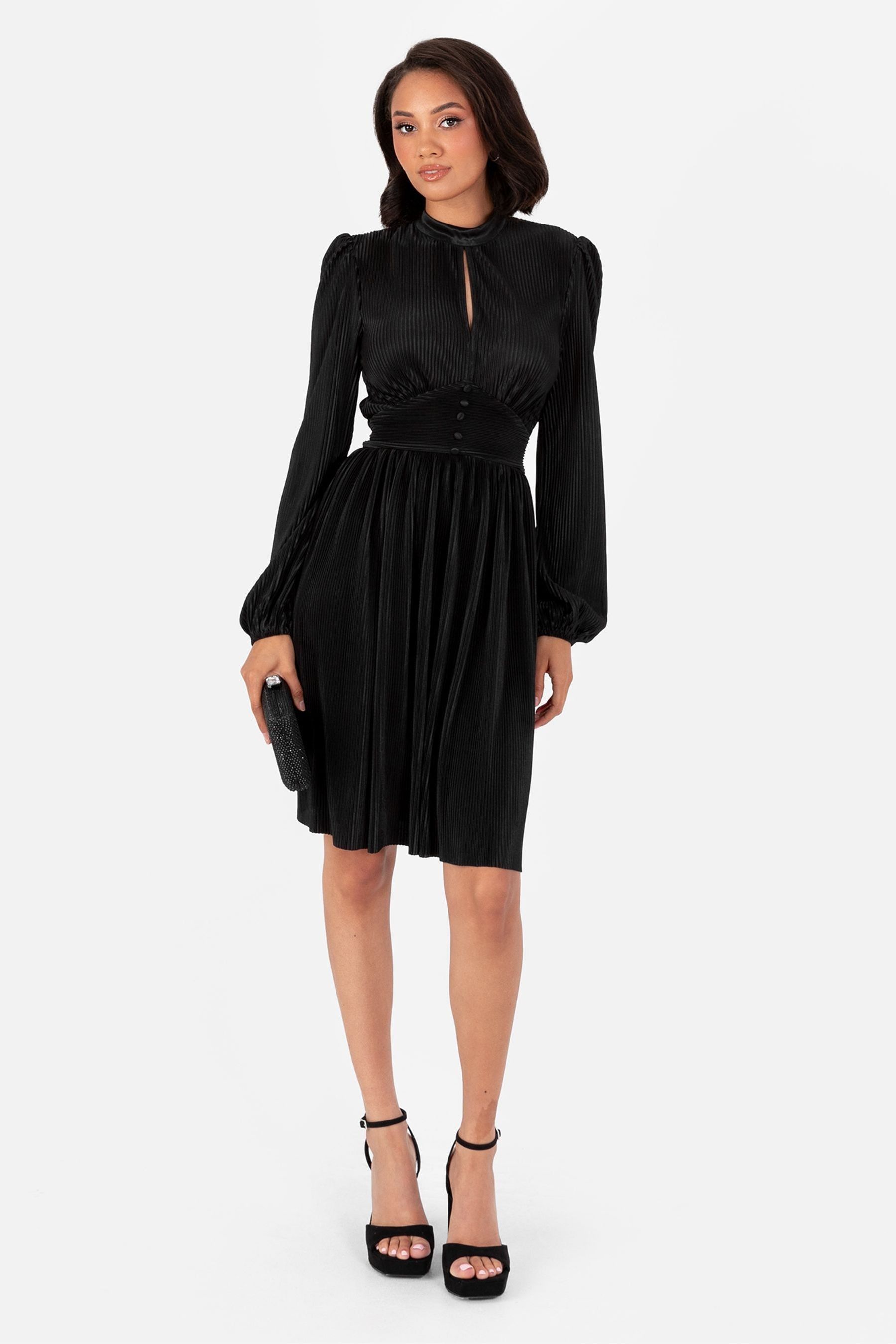 Black keyhole dress long sleeve 2025