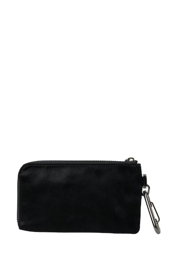 Dolce & Gabbana Nylon and Calfskin Pouch Black Bag with Bigalvanic Plaque