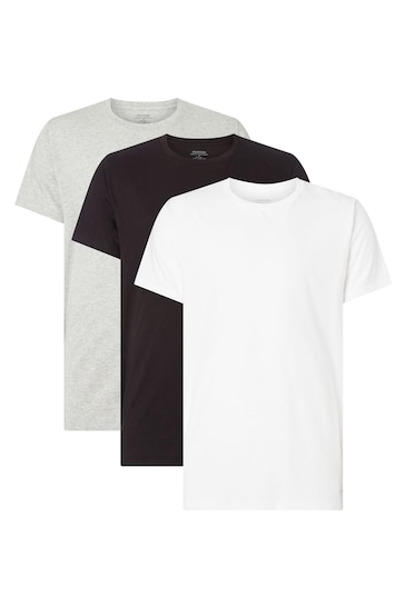 Calvin Klein Grey Short Sleeves Crew Neck T-Shirts 3 Pack