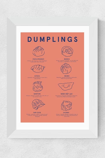 East End Prints White Dumpling Menu by Violet Studio