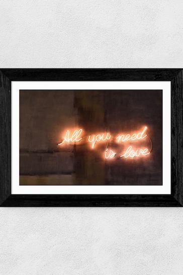 East End Prints Black All You Need Is Love Neon Wall Art by Honeymoon Hotel