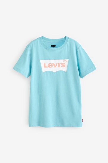 Levi's® Blue Batwing Logo Short Sleeve T-Shirt