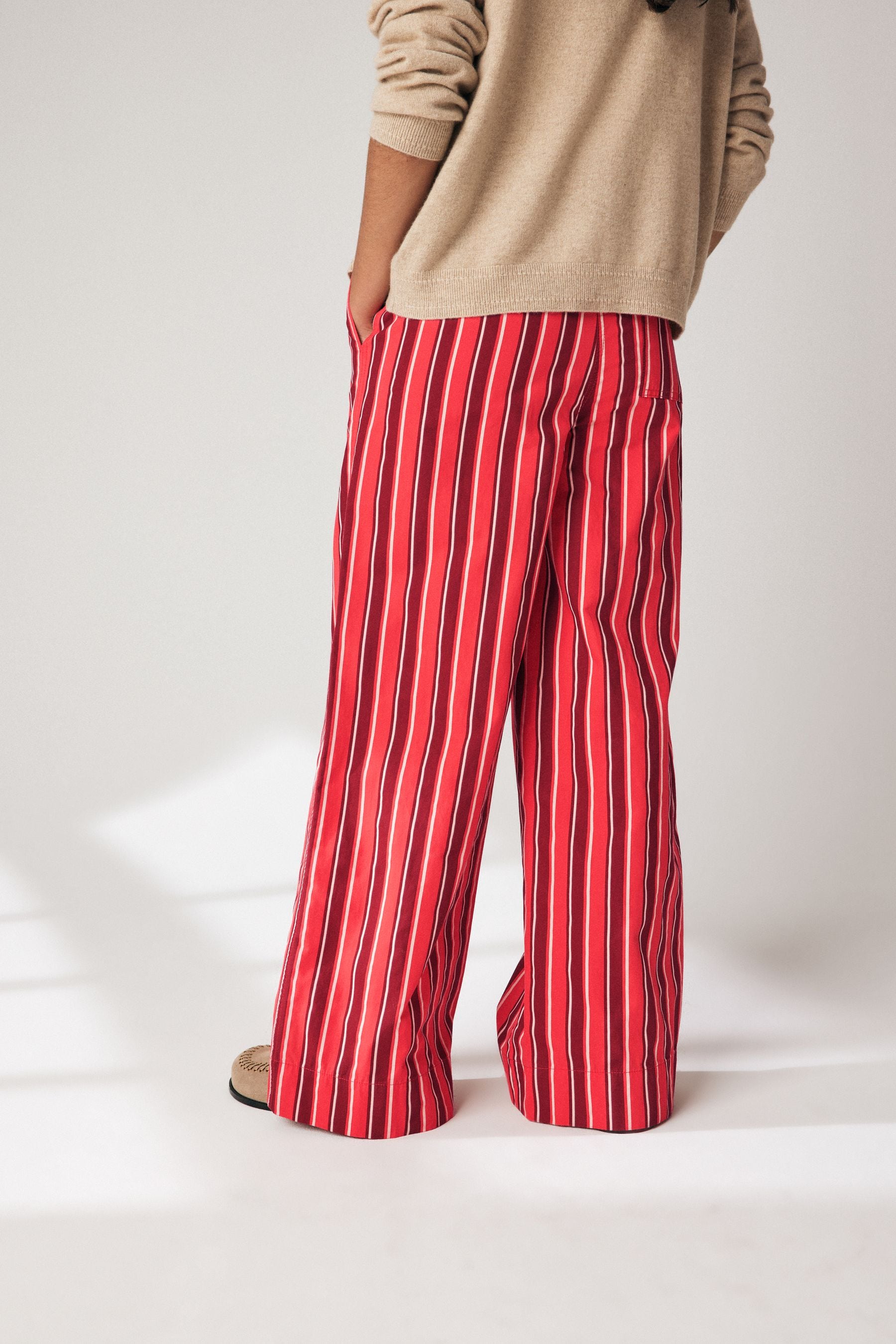 Cotton striped pants shop