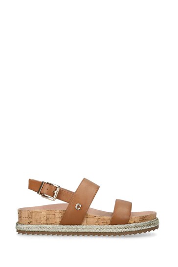 Carvela Gala Flatform Brown Sandals