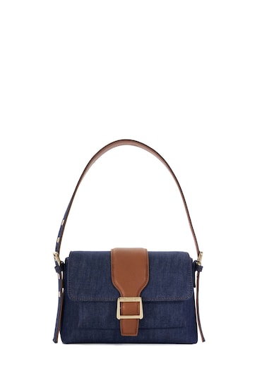 Dune London Blue Dara Pocket Front Shoulder Bag