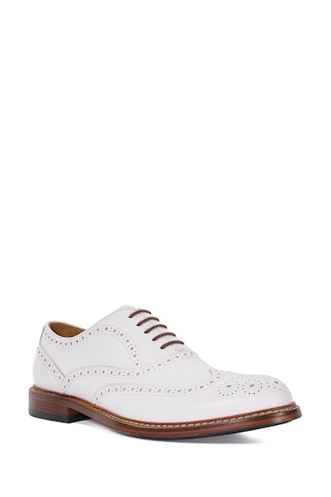 Dune London White Solihull Oxford Brogues