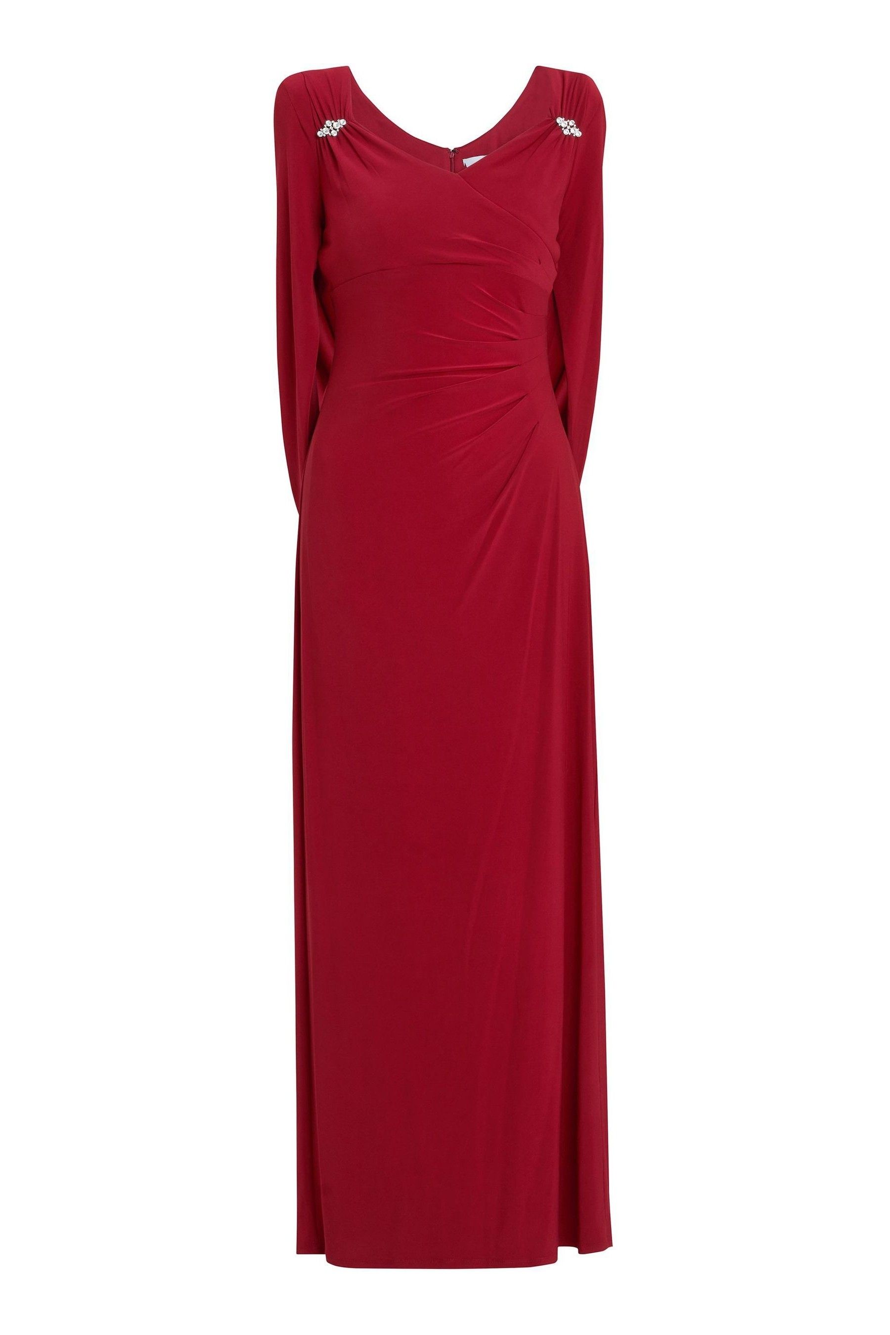 Buy Gina Bacconi Red Jenna Draped Back Shoulder Maxi Dress from the Next UK online shop