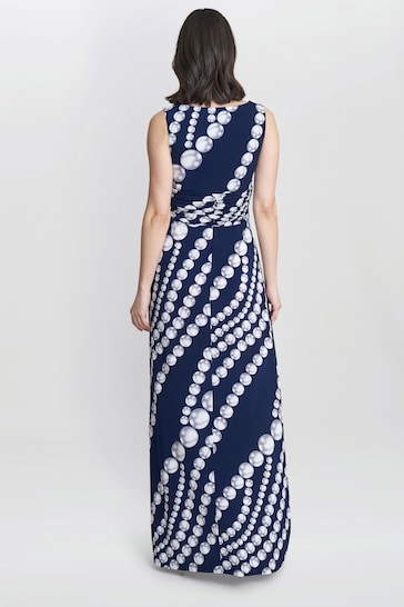 Gina Bacconi Blue Harriet Jersey Maxi Dress