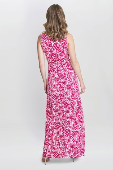 Gina Bacconi Pink Lillian Jersey Maxi Dress