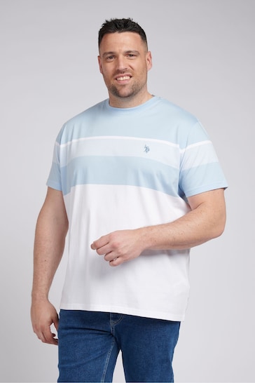 U.S. Polo Assn. Mens Big & Tall Block Stripe T-Shirt