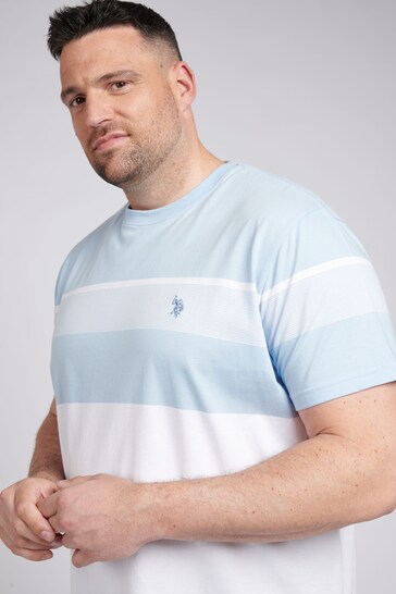 U.S. Polo Assn. Mens Big & Tall Block Stripe T-Shirt