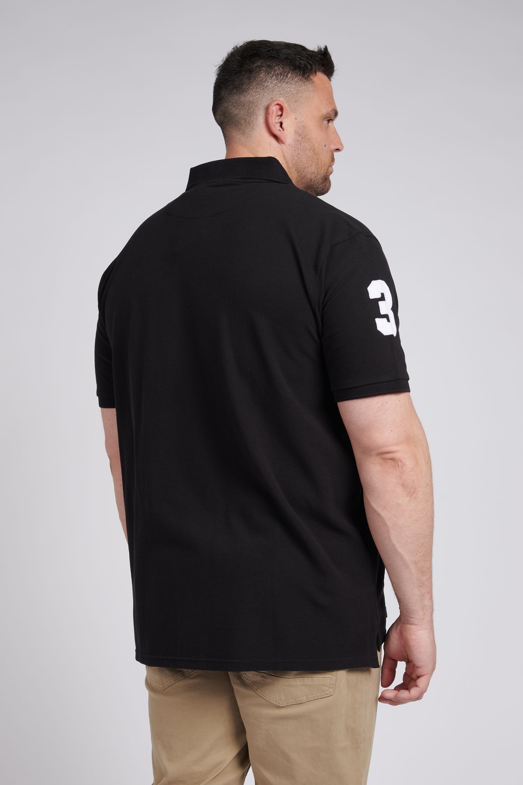 Big and tall black polo shirts store