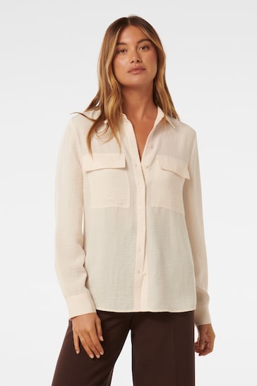 Forever New White Samara Long Sleeves Shirt