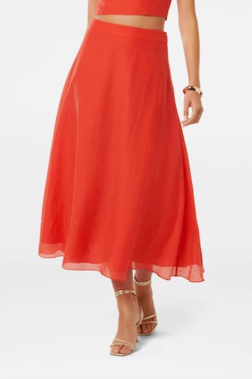 Forever New Red Celeste Formal Midi Skirt