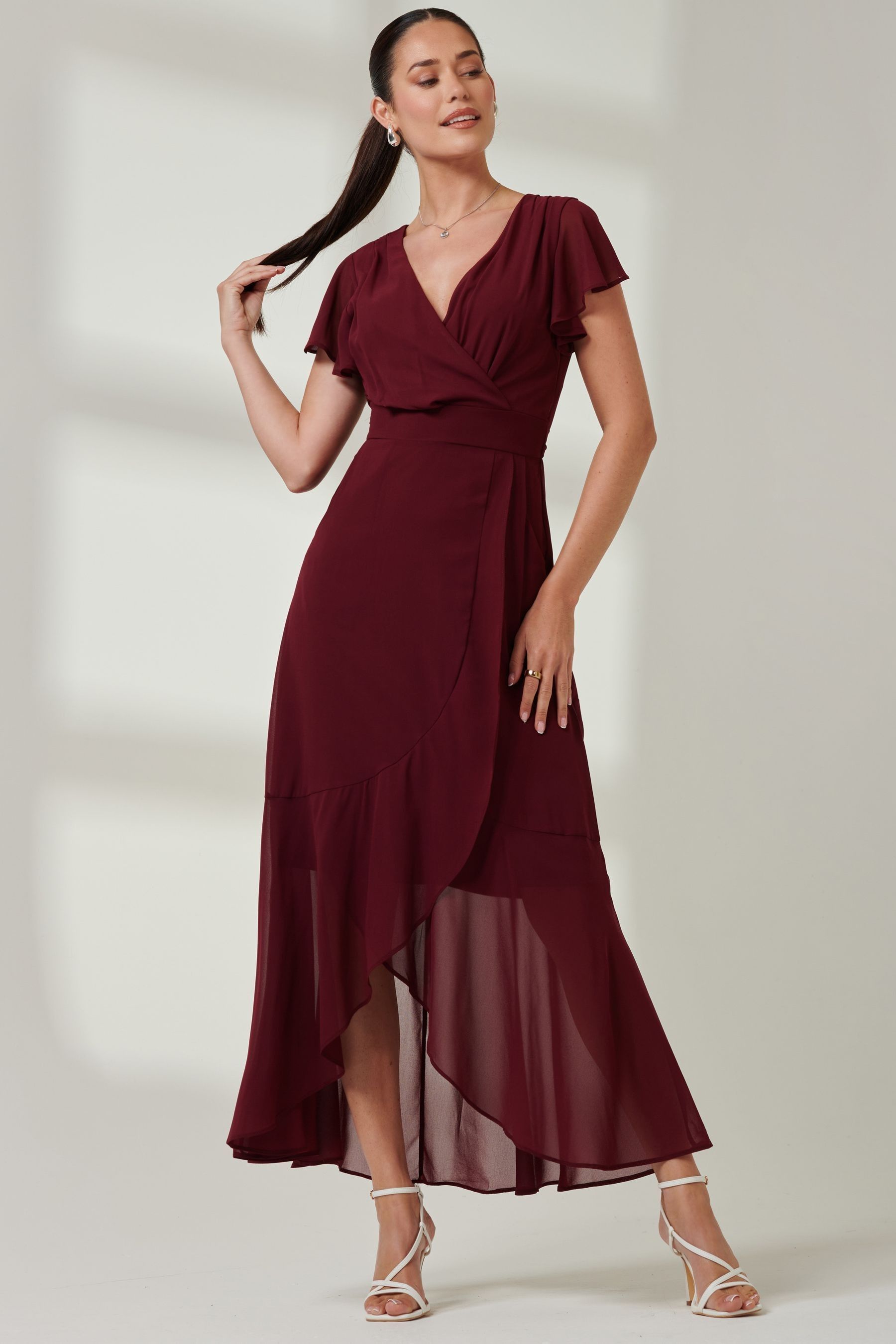 Chiffon frill dress online