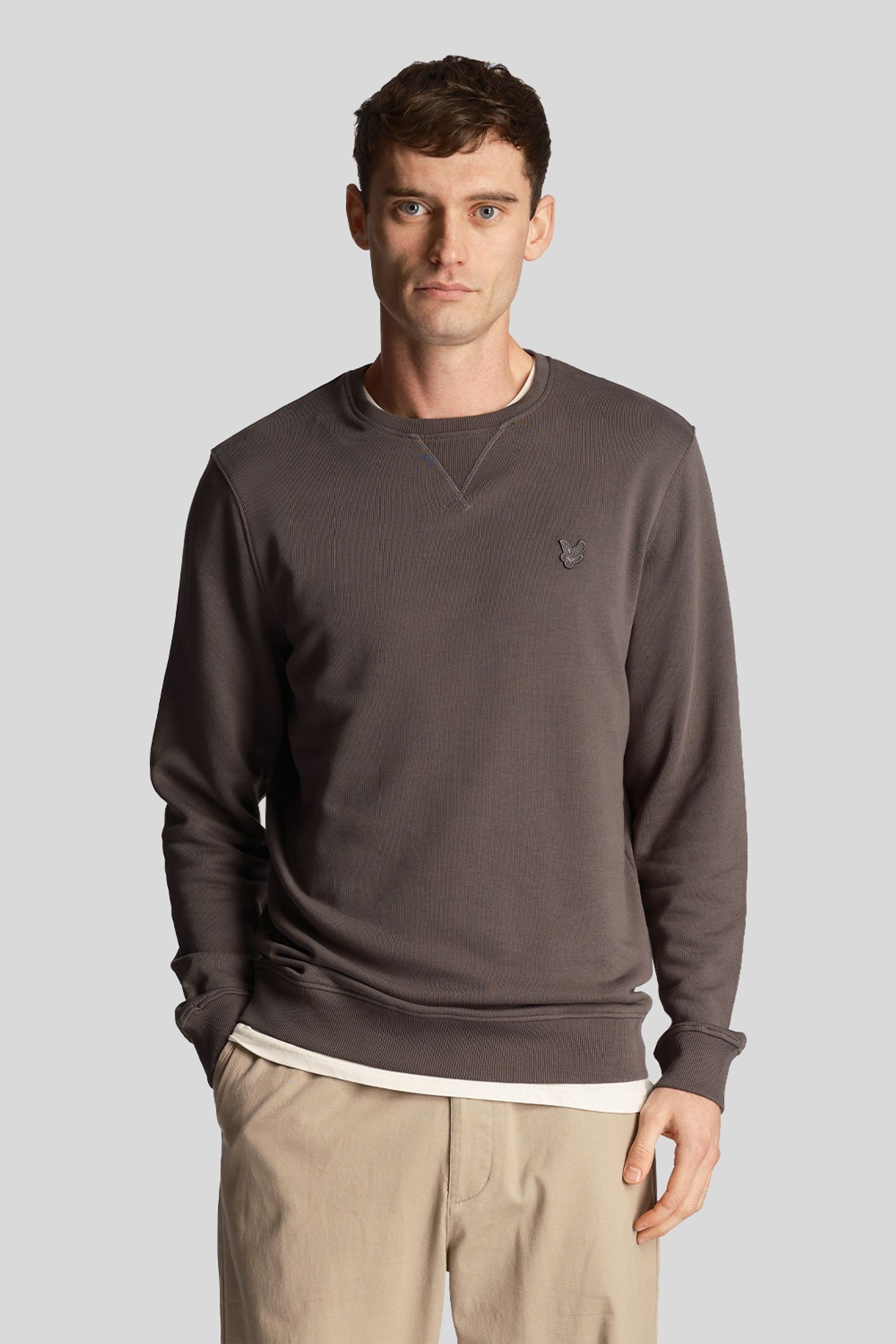 Lyle and scott grey sweatshirt hot sale