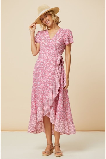 Aspiga Pink Demi Wrap Dress