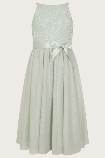 Monsoon Green Lacey Sequin Truth Dress