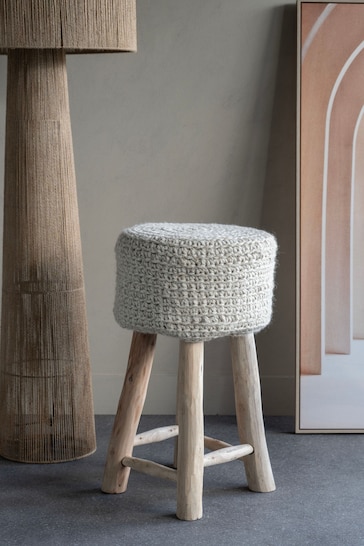 Libra Natural Nomad Knitted Bar Stool