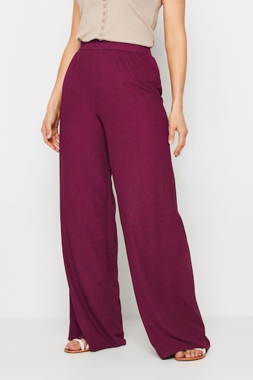 Long Tall Sally Pink Textured Trousers