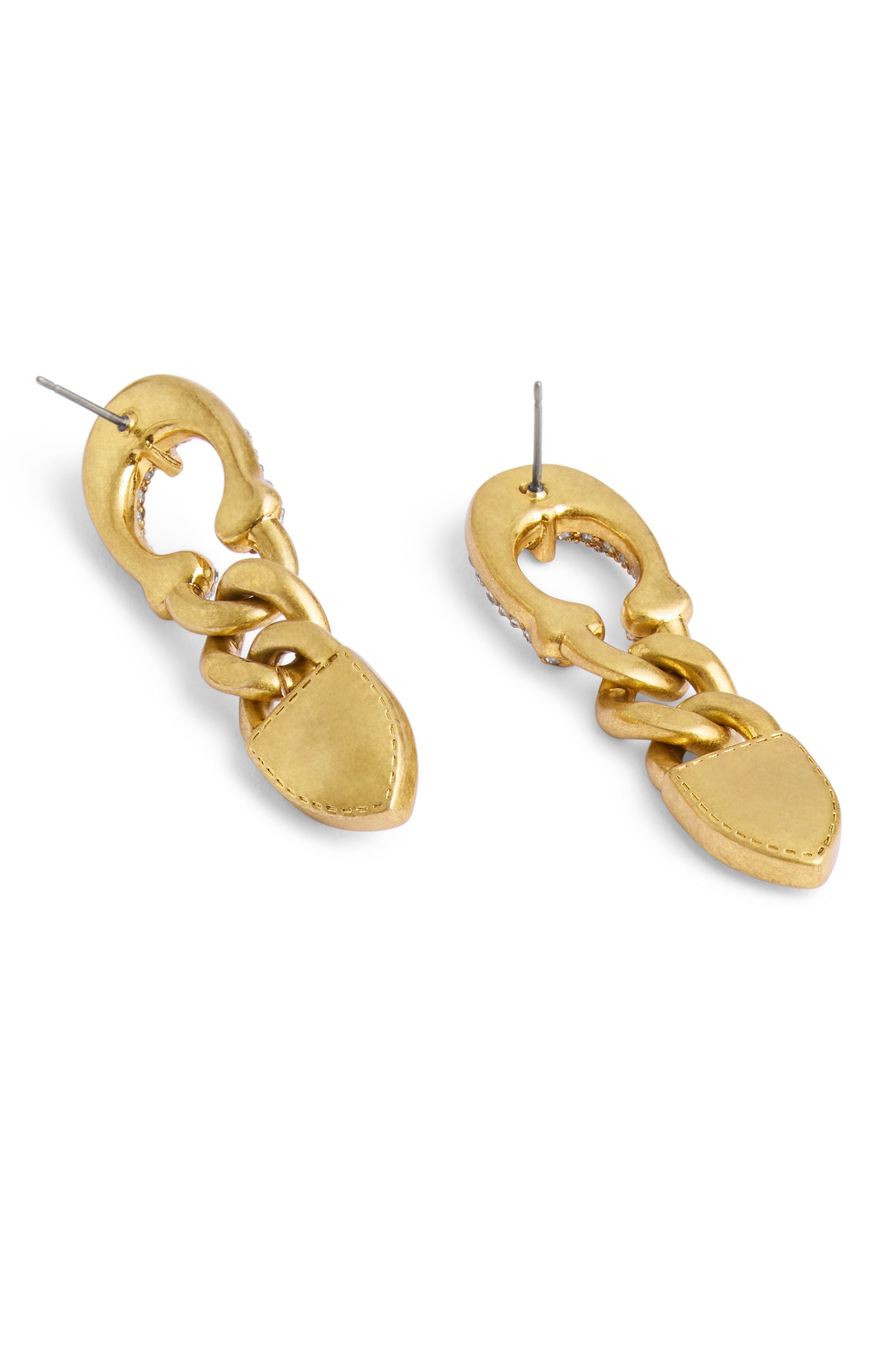 Buy COACH Gold Tone Signature C Buckle Chain Drop Earrings from the Next UK online shop