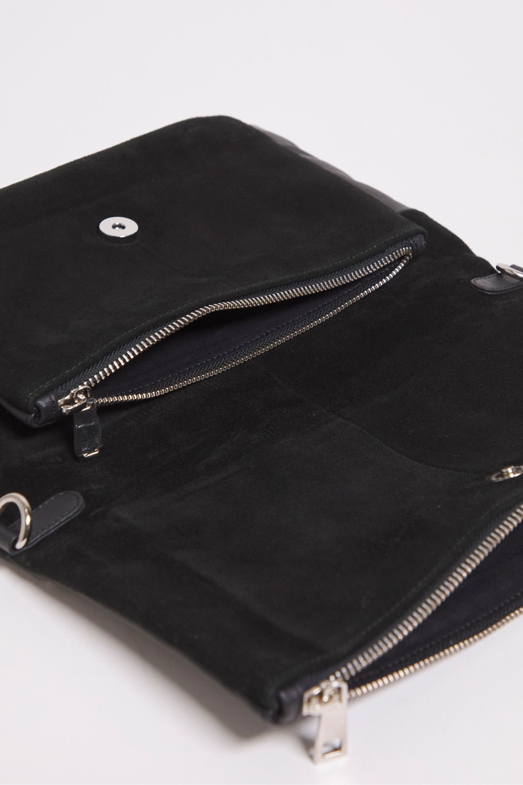 Black leather studded bag sales