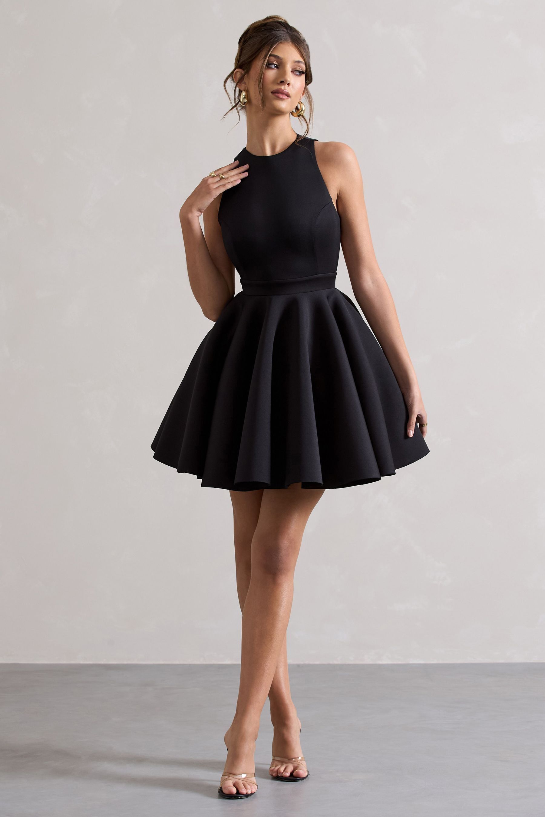 Mackie | Port Velvet Sleeveless Skater Mini Dress main image 1