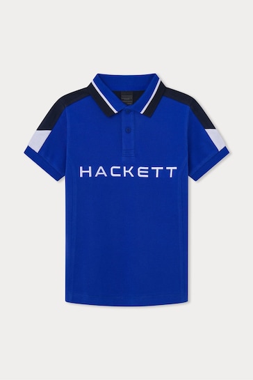 Hackett London Older Boys Blue Polo Shirt