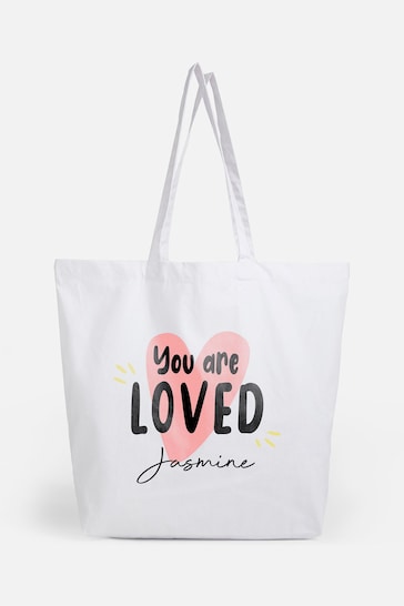 Personalised You are Loved Tote Bag by Dollymix