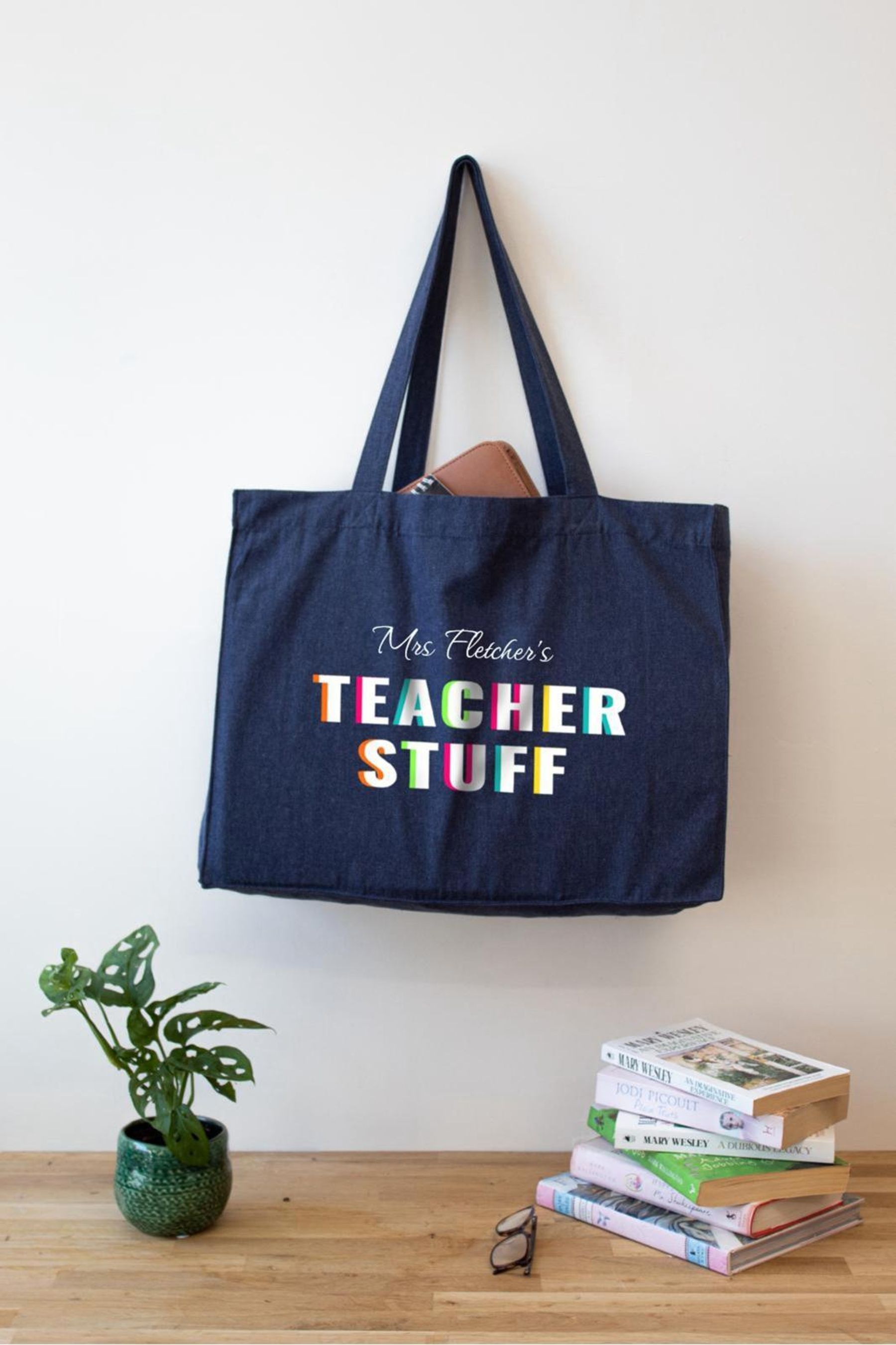 Buy Personalised Vegan Teacher Stuff Bag in Navy by Jonnys Sister from the Next UK online shop