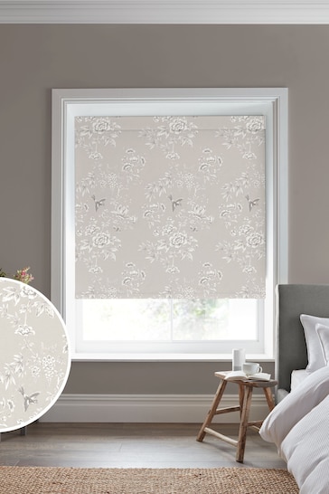 Laura Ashley Natural Rowshaw Garden Made to Measure Roller Blind