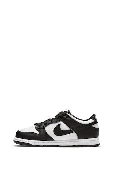 Nike Black/White Junior Dunk Low Shoes