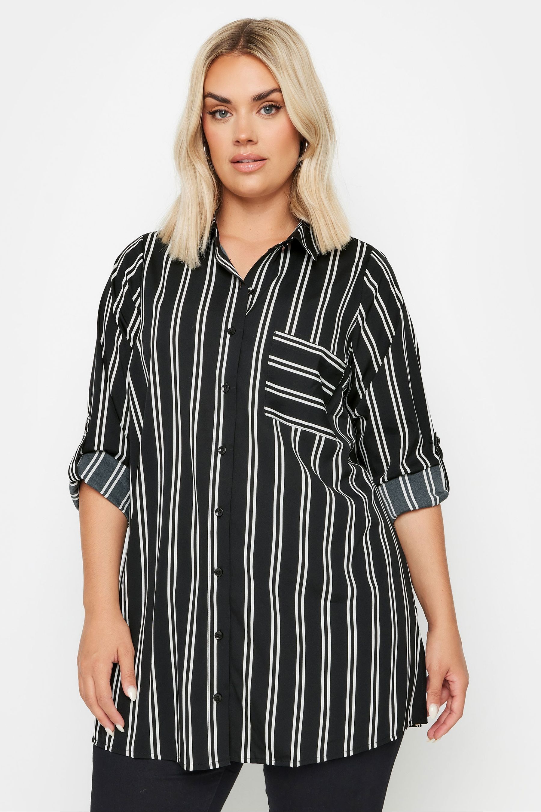 Black boyfriend shirt top
