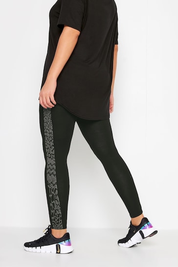 Yours Curve Black Side Panel Active Leggings
