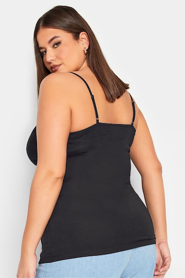 Yours Curve Black Cami Vests 2 Pack