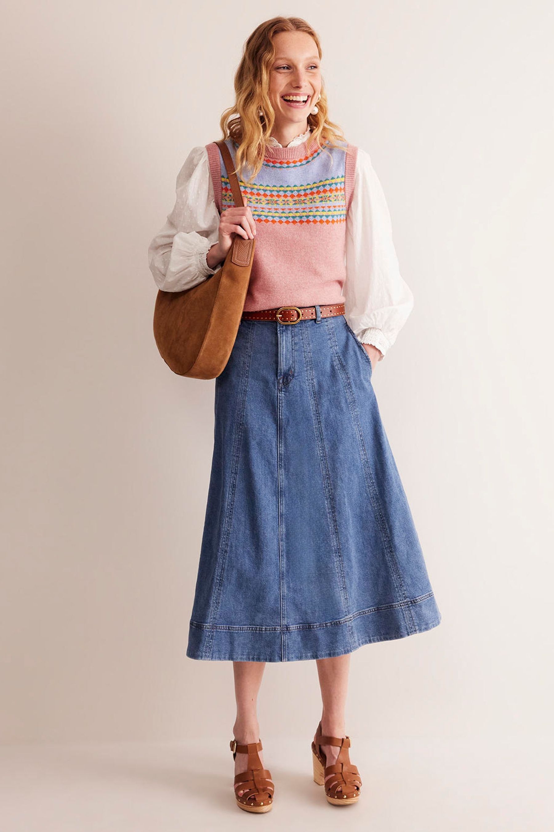 Dirndl denim wrap skirt store