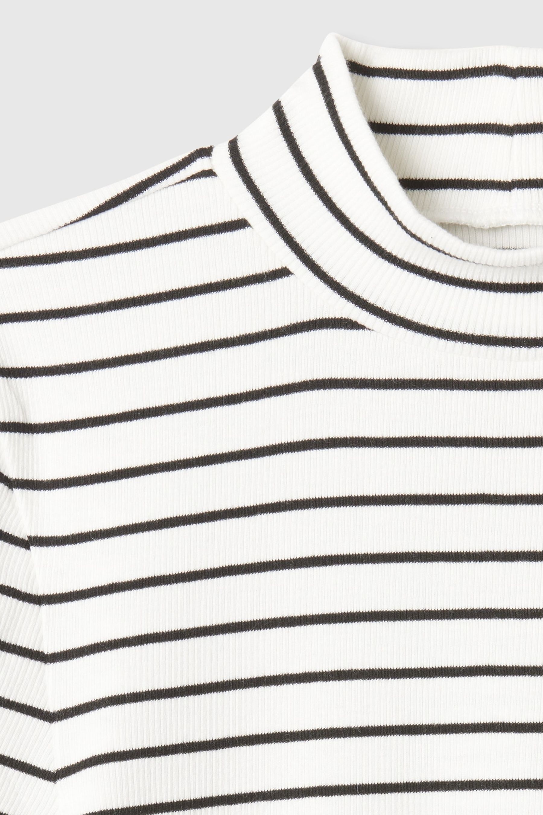 Black and white mock neck shirt store