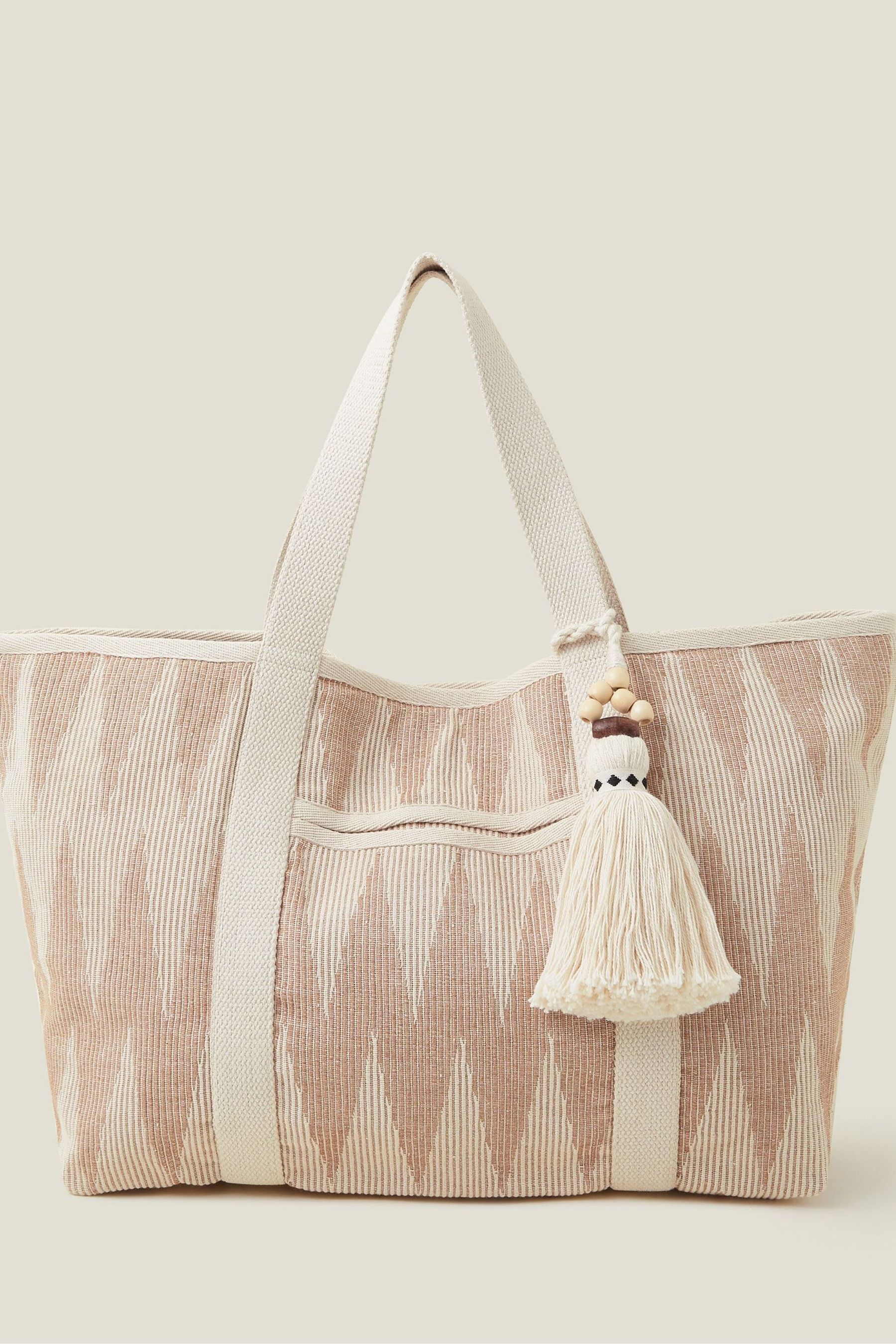 Buy Accessorize Cream Chevron Beach Bag from the Next UK online shop