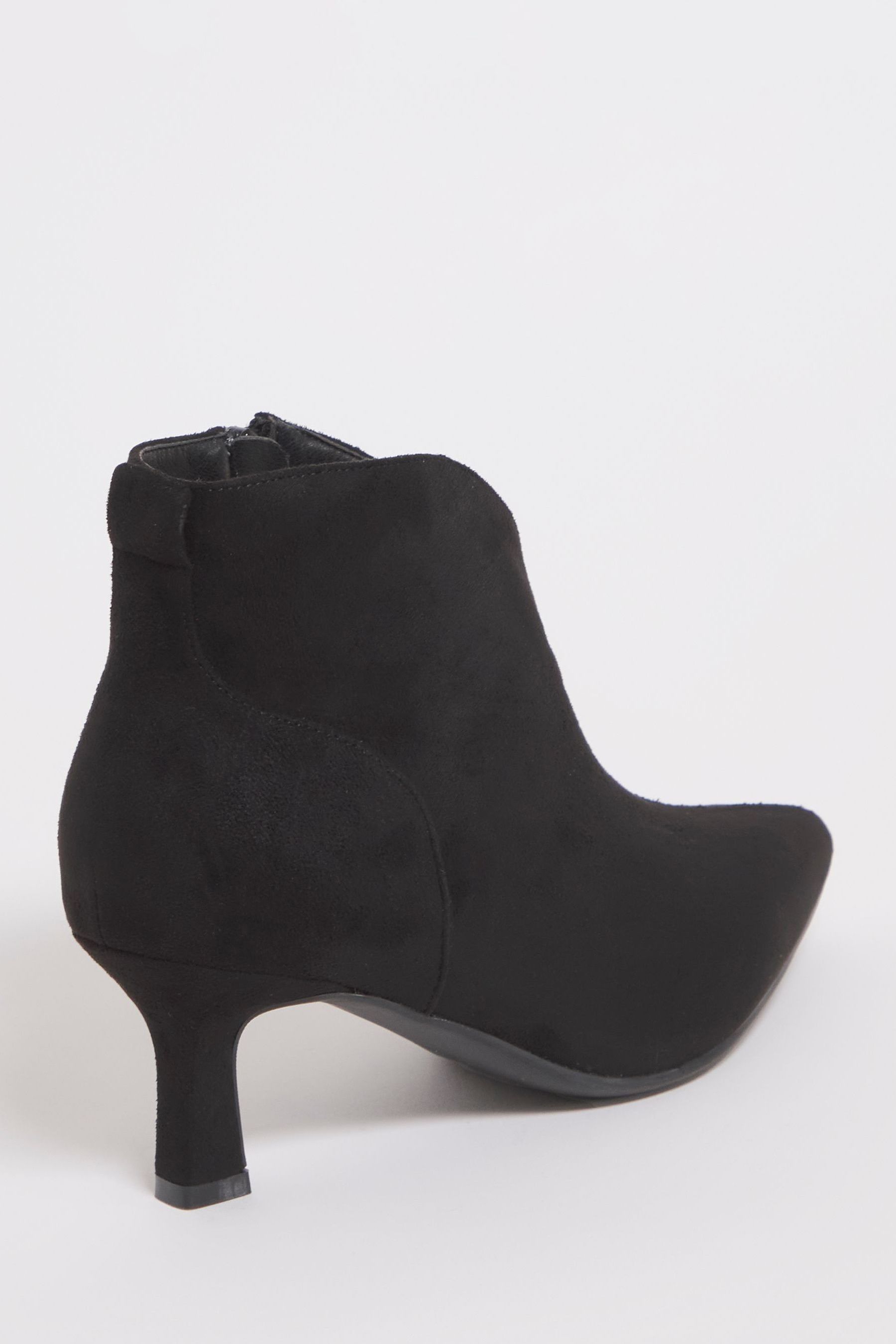 Black kitten heel boots uk deals