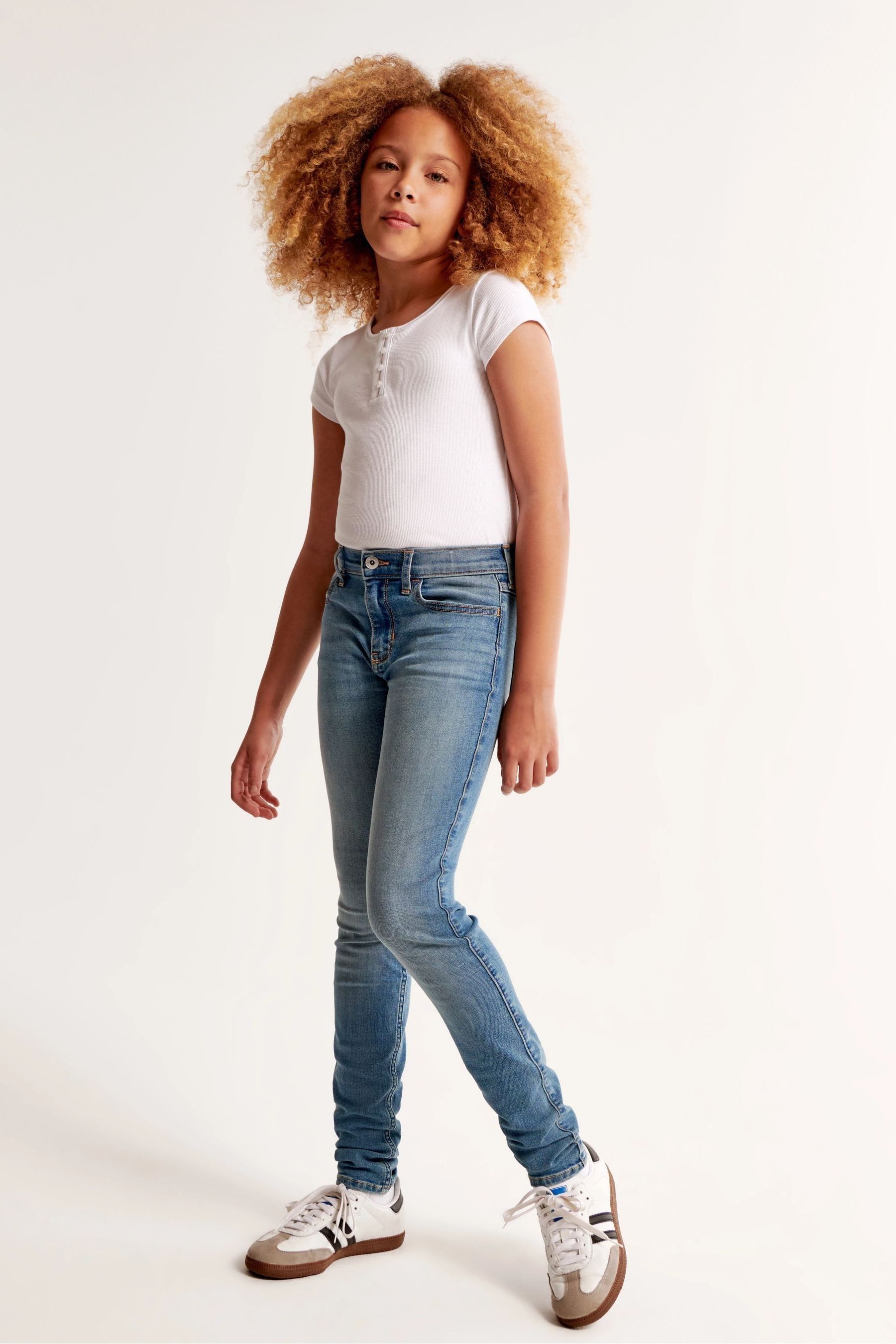 Buy Abercrombie Fitch Blue High Rise Jeggings from the Next UK online shop