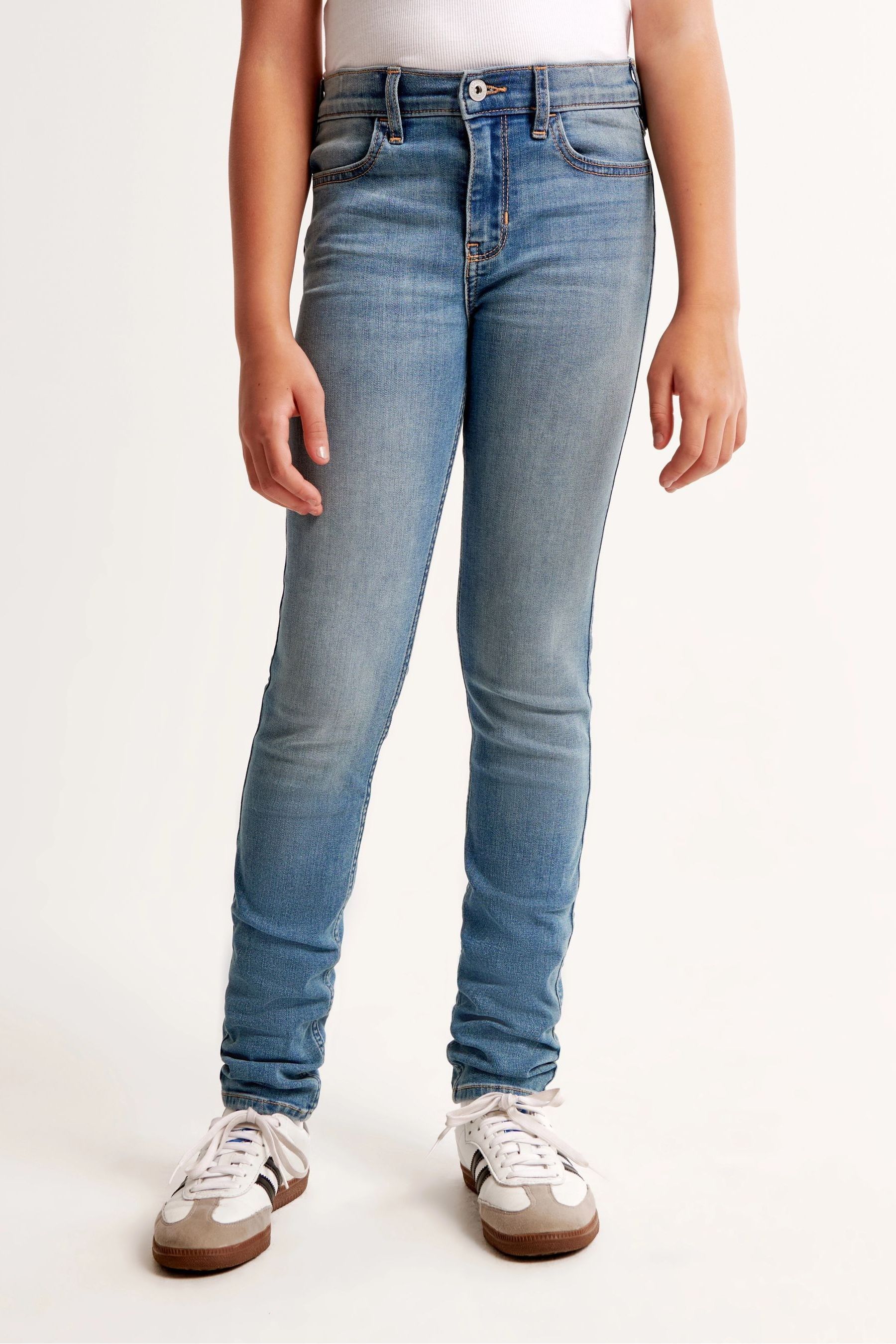 Buy Abercrombie Fitch Blue High Rise Jeggings from the Next UK online shop