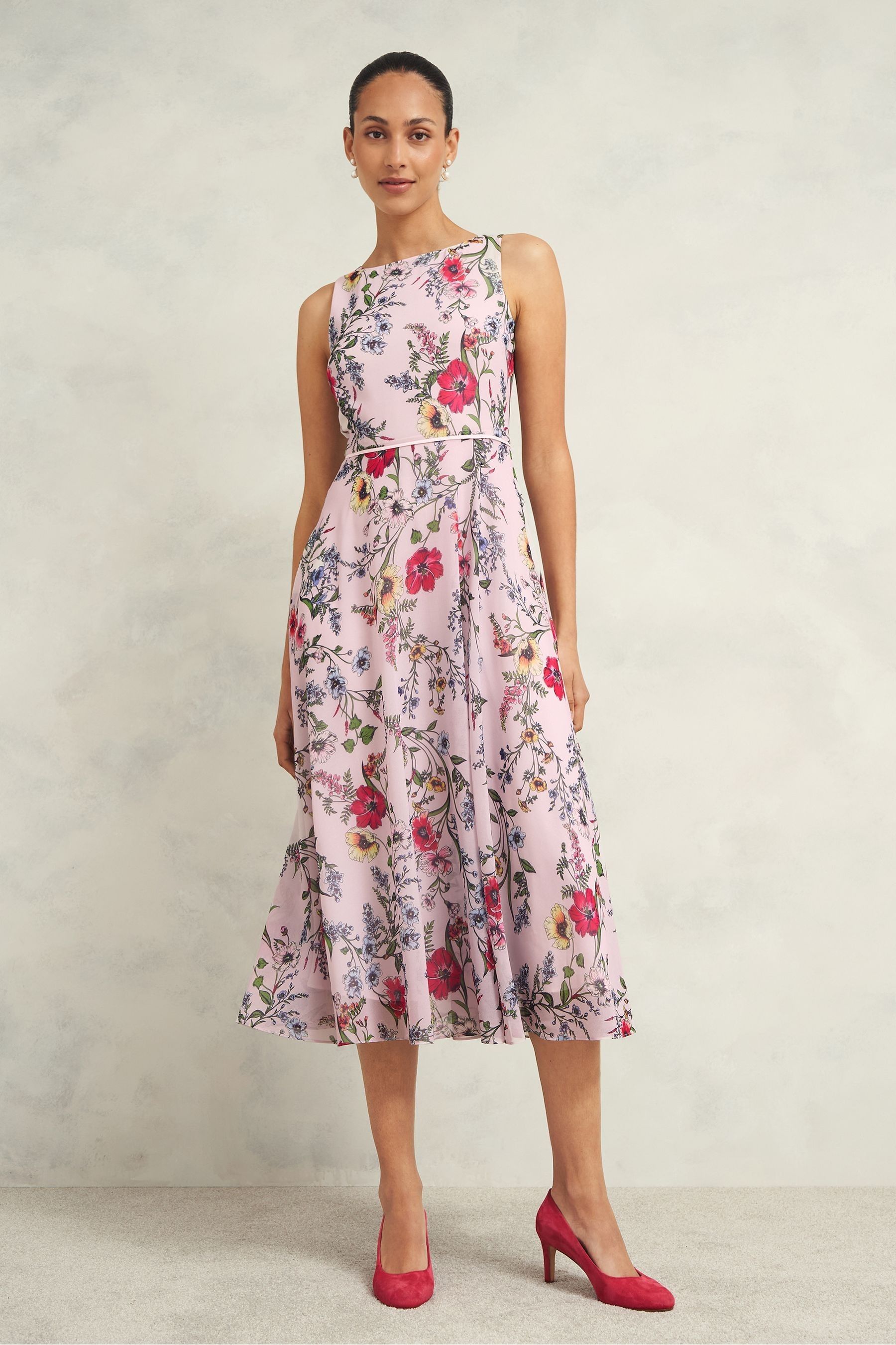 Buy Hobbs Pink Bolt Carly Dress from the Next UK online shop