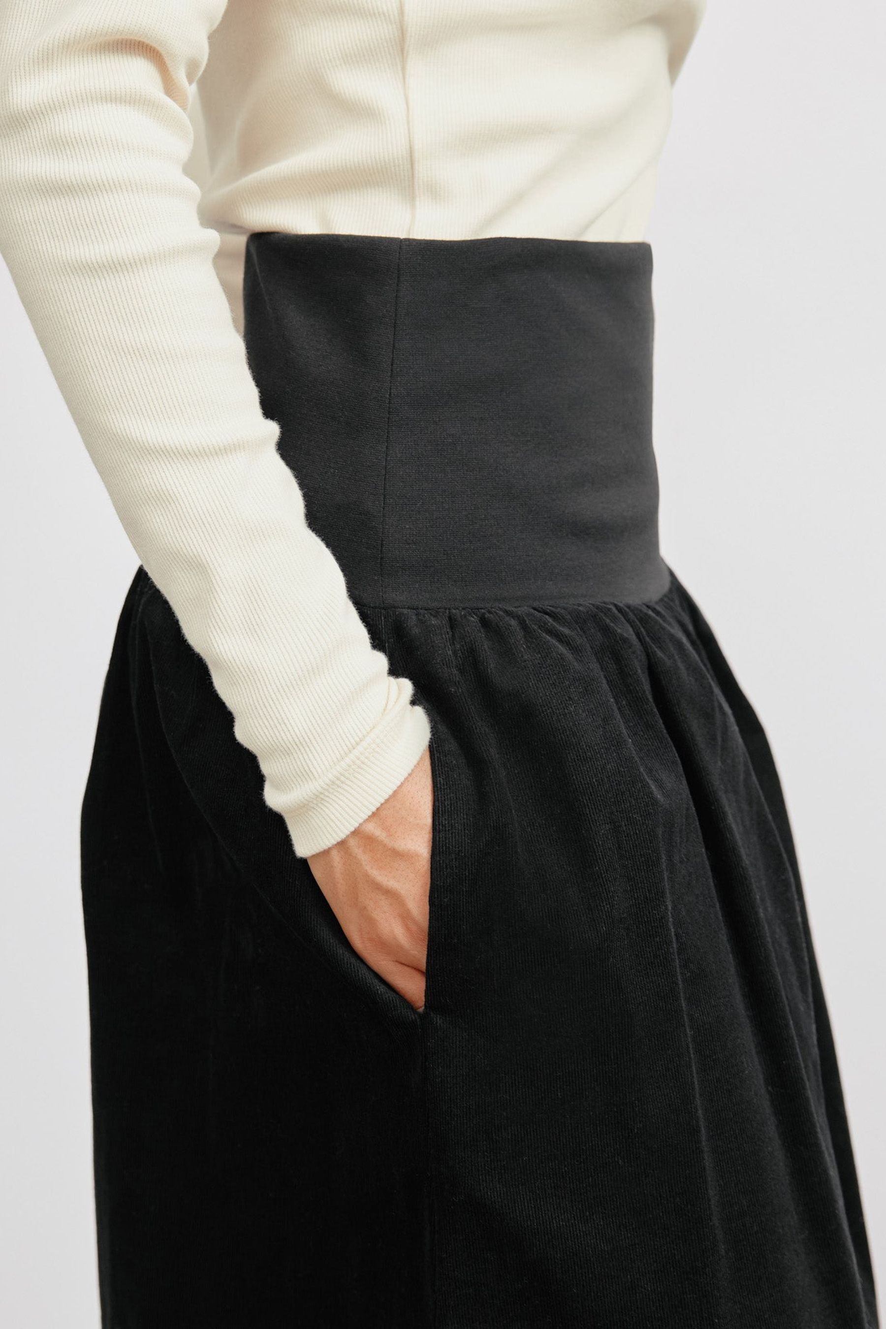 Black cord skirt next best sale