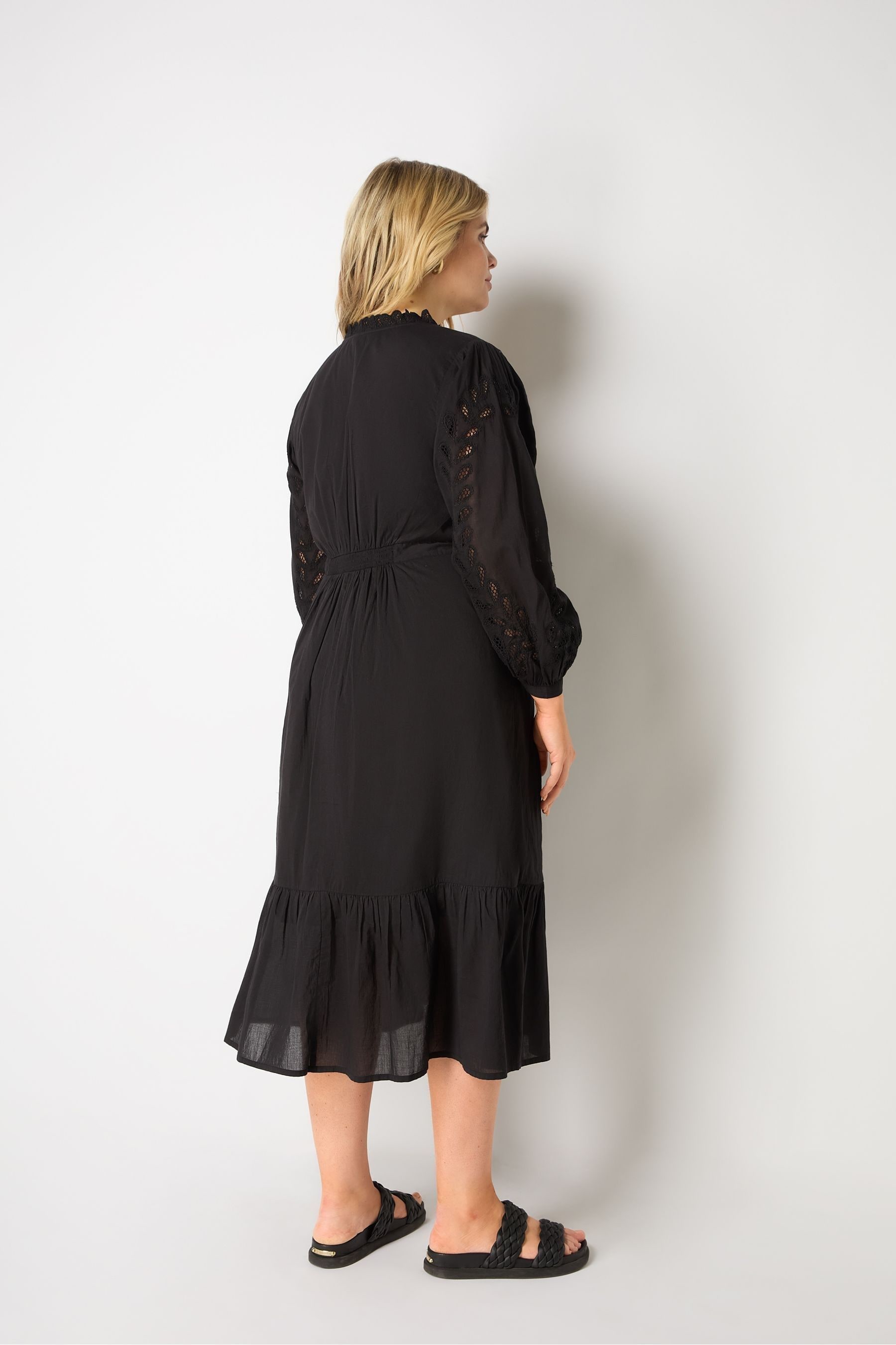 Black cotton work dress cheap