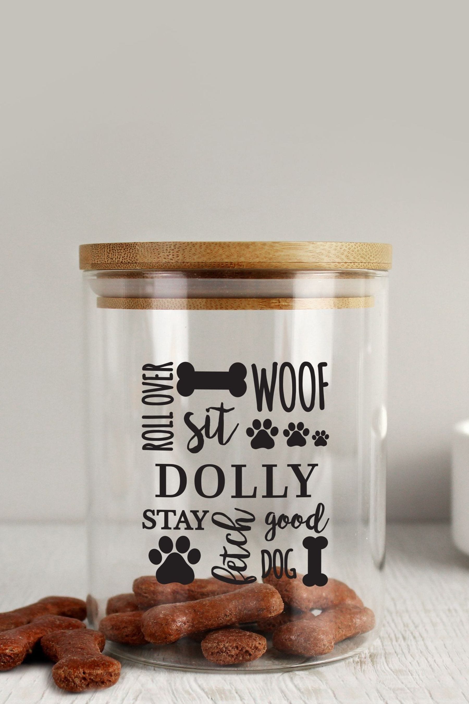 Buy Personalised Dog Treats Glass Storage Jar by PMC from the Next UK online shop